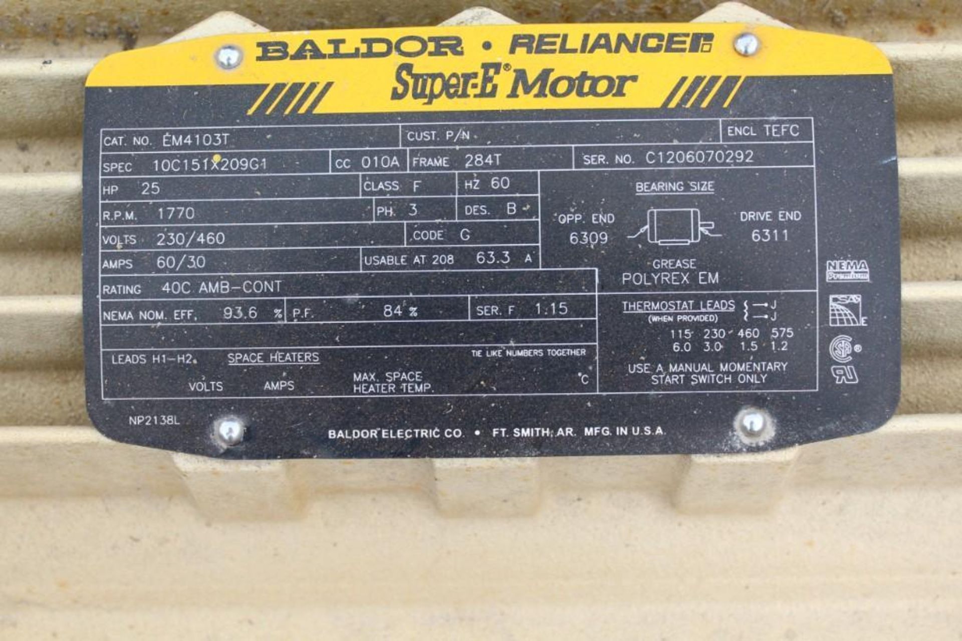 Baldor 25hp Electric Motor* - Image 2 of 5