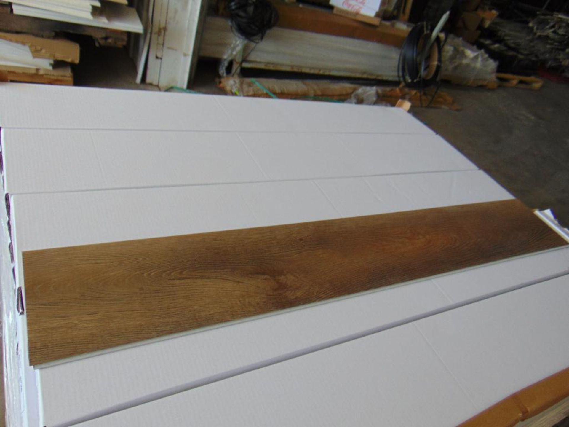 630.96 SF Waterproof Vinyl Plank - Next Level Toffee Snap Together Flooring - Image 2 of 6