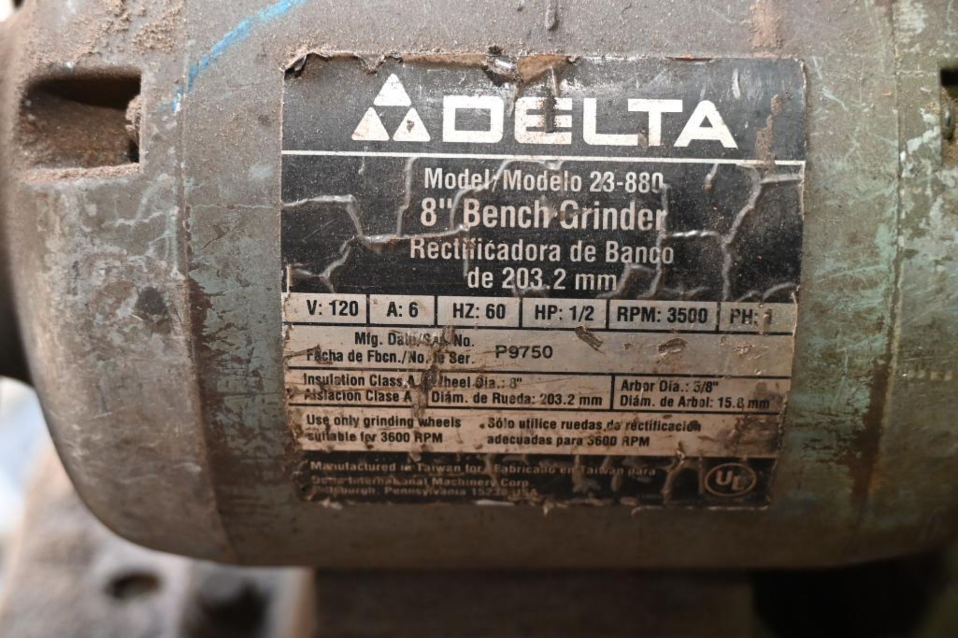 Delta 8" Bench Grinder - Image 6 of 6