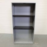 Metal Storage Cabinet Without Doors and Two Metal Shelves. (No Key). 1000 x 470 x 1940mm.