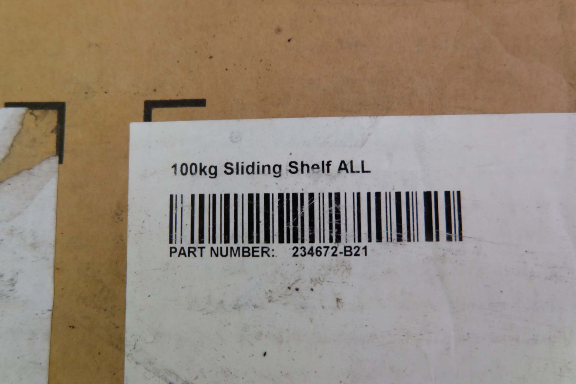 Hewlett Packard 100Kg Sliding Shelf Kit Width 500mm. Length 600mm. As New In Box. - Image 6 of 6