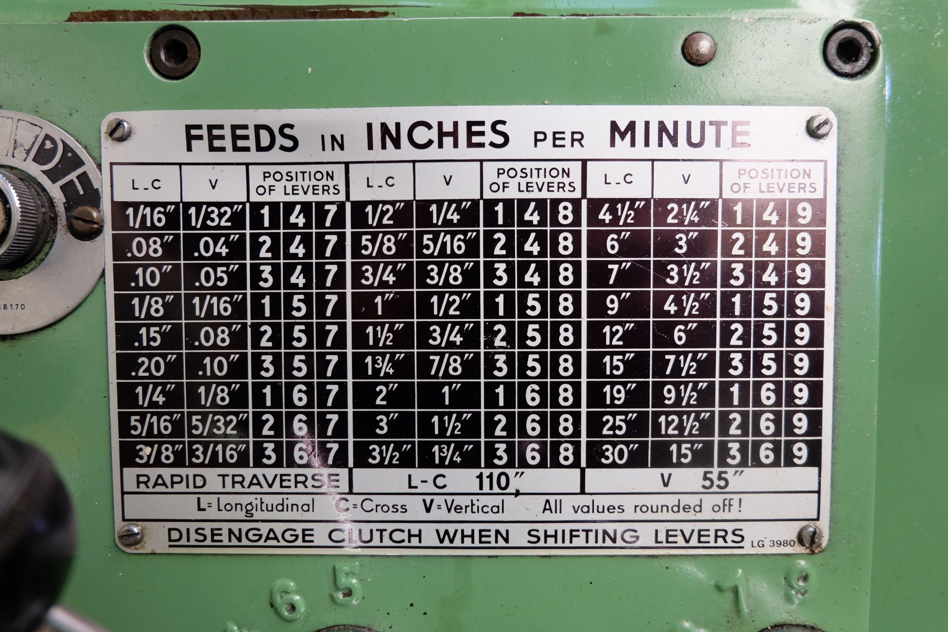 Huron KU55 Universal Mill. Table Size 64 3/8" x 26". Spindle Taper 40 ISO. Spindle Speeds 30 - 2066r - Image 7 of 12