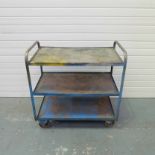 Steel Trolley With 3 Shelves. Size 950mm x 530mm x 855mm High.