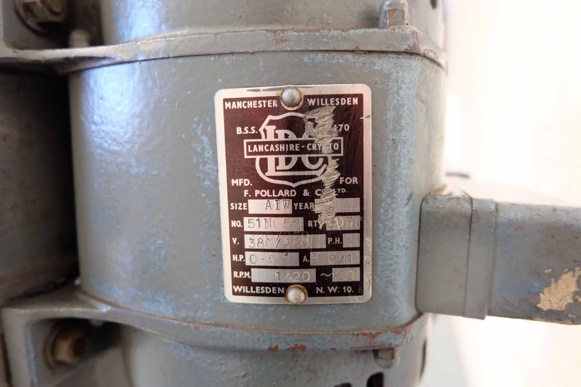 Pollard Corona Model 1EX 4 Spindle In-Line Drilling Machine. Table Size 33" x 10". Throat 7". Spindl - Image 11 of 11