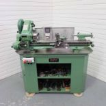 Myford Super 7B Long Bed Centre Lathe. Swing Over Bed 7" Diameter. Distance Between Centres 31". Swi