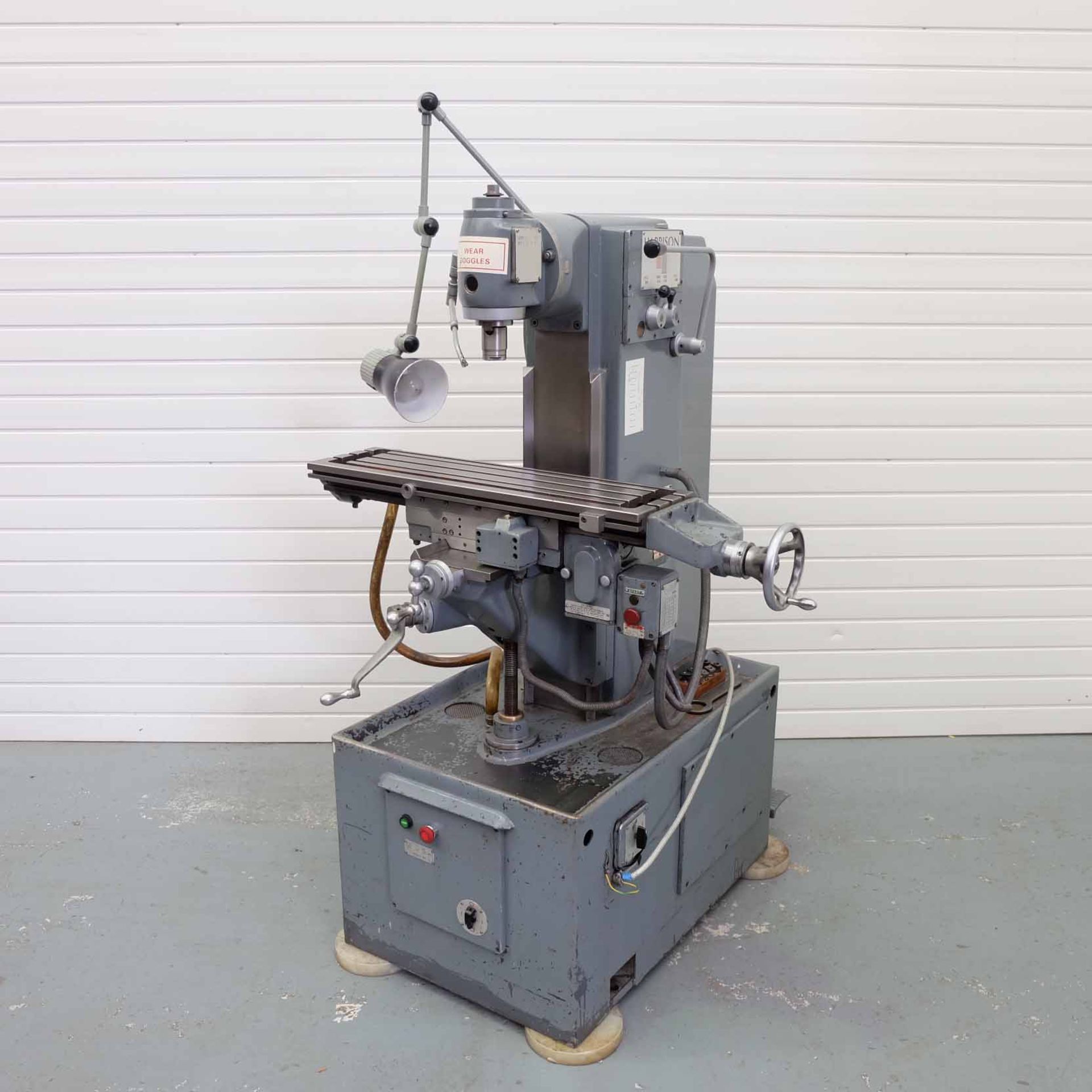 Harrison Vertical Milling Machine With Swivelling Head. Table Size 775mm x 200mm. Longitudinal Trave