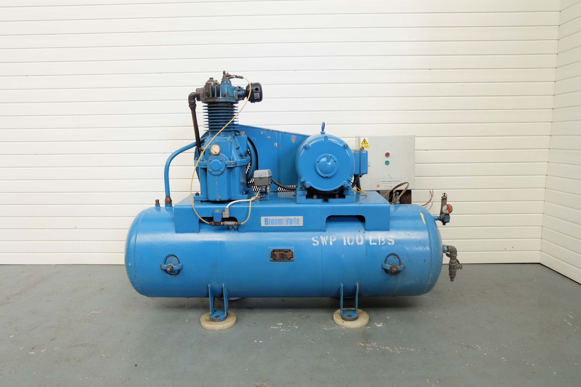 Broomwade Type RM41 Air Compressor. Pressure 15. Motor 3 Phase 10/8.5HP. Fitted With Automatic Press - Image 9 of 9