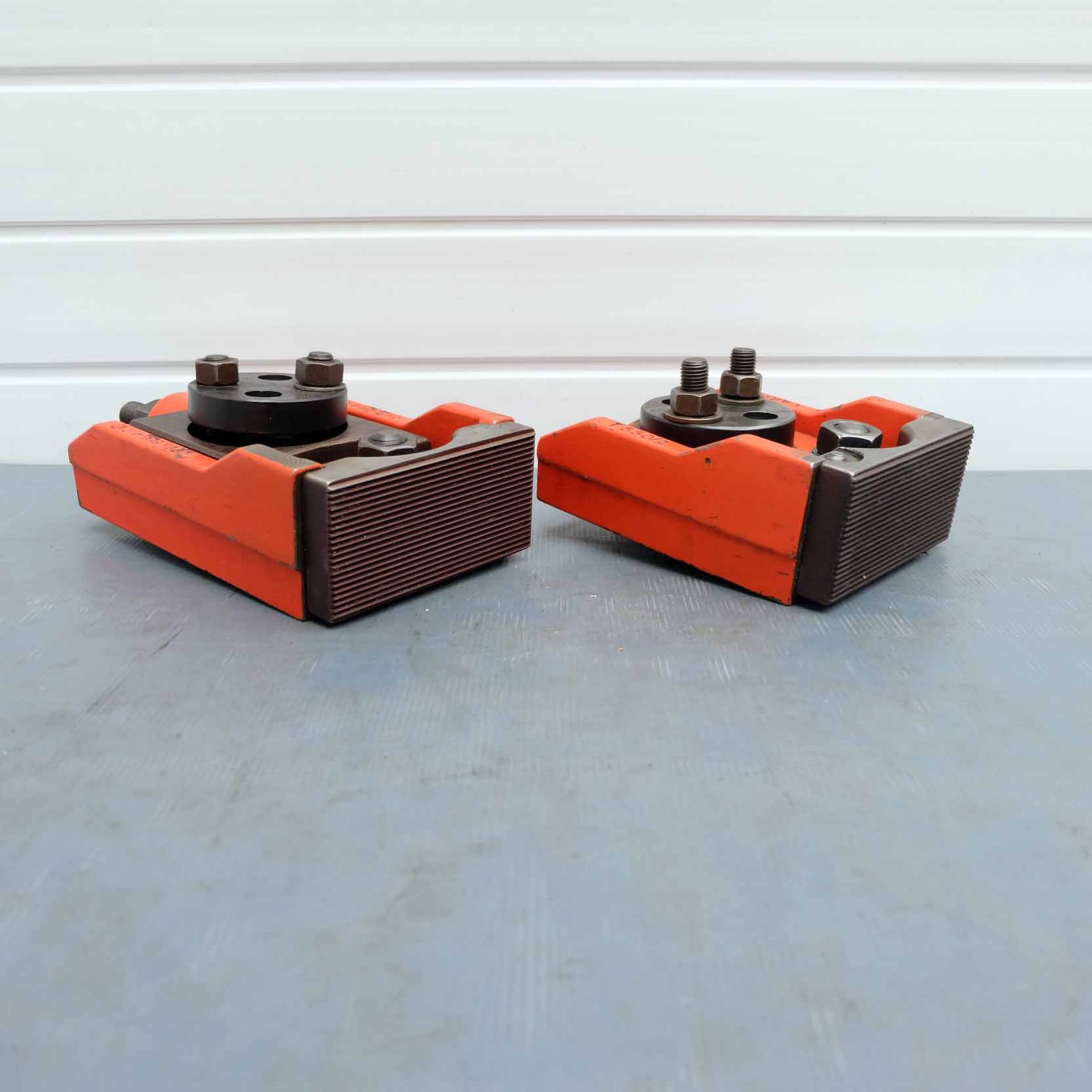 Set of Carver Heavy Duty Machine Clamps. Complete with Tee Bolts. Jaw Width 140mm. Jaw Height 70mm. - Image 2 of 7