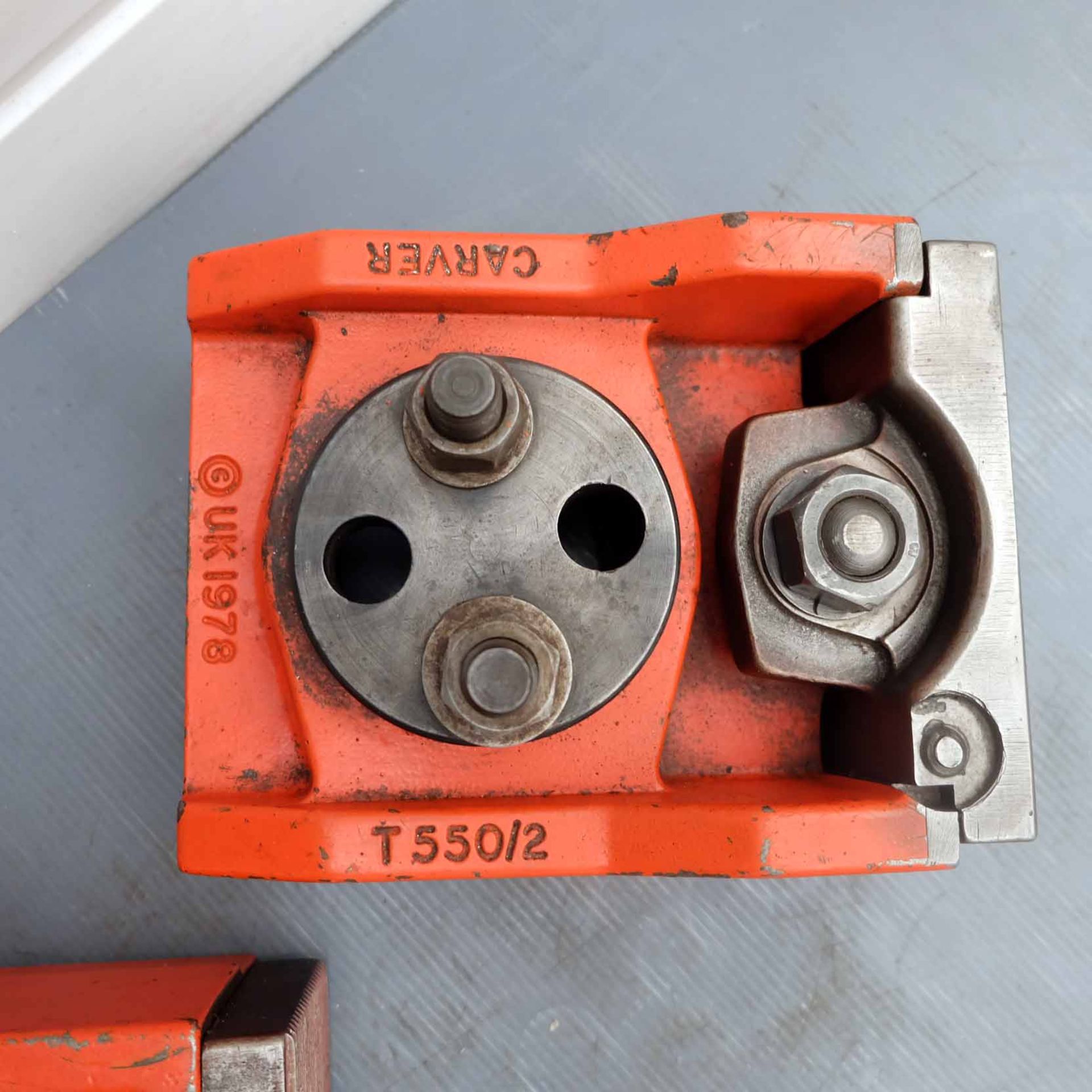 Set of Carver Heavy Duty Machine Clamps. Complete with Tee Bolts. Jaw Width 140mm. Jaw Height 70mm. - Image 5 of 7