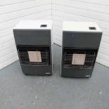 2 x Delonghi Type RH35 Gas Heaters. Heat Output 3.5KW. Gas Type G30. Gas Bottles Not Included.