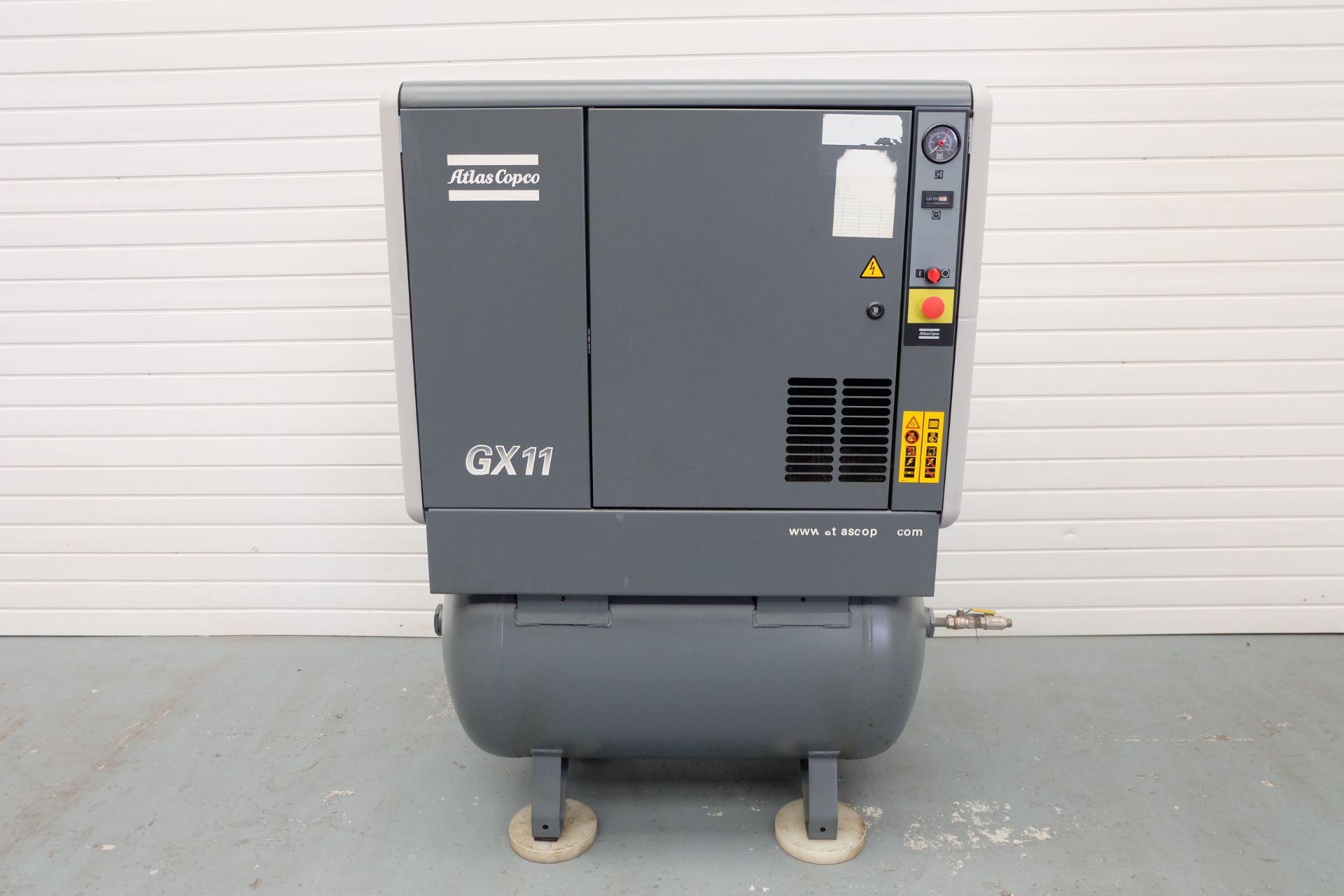 Atlas Copco GX II 15HP Rotary Screw Air Compressor. Max Working Pressure 10 Bar. Free Air Delivery 2