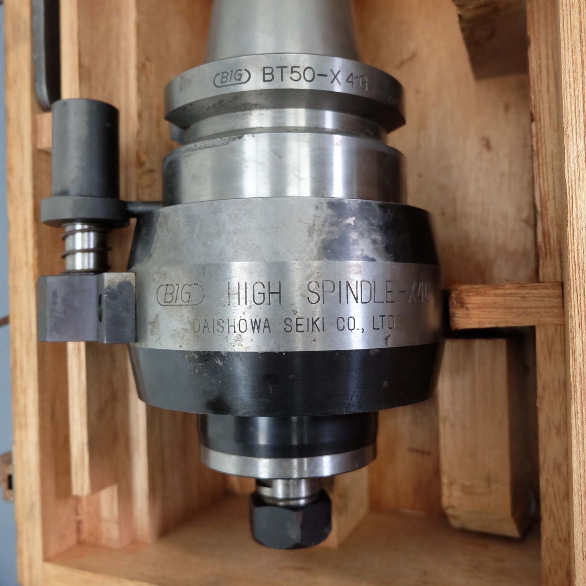 B I G High Spindle - X4G Speed Increaser by Daishower Seiki Co Ltd. With BT50 Spindle. In Wooden Box - Image 2 of 5