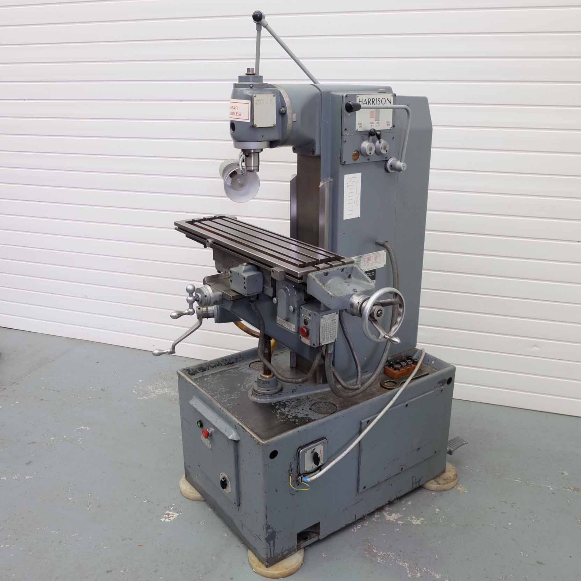 Harrison Vertical Milling Machine With Swivelling Head. Table Size 775mm x 200mm. Longitudinal Trave - Image 2 of 18