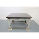 Cast Iron Surface Table On Steel Stand. Size: 48" x 36". Surface Height: 31 1/2".