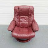 Stressless Swivel Arm Chair. On Round Base.