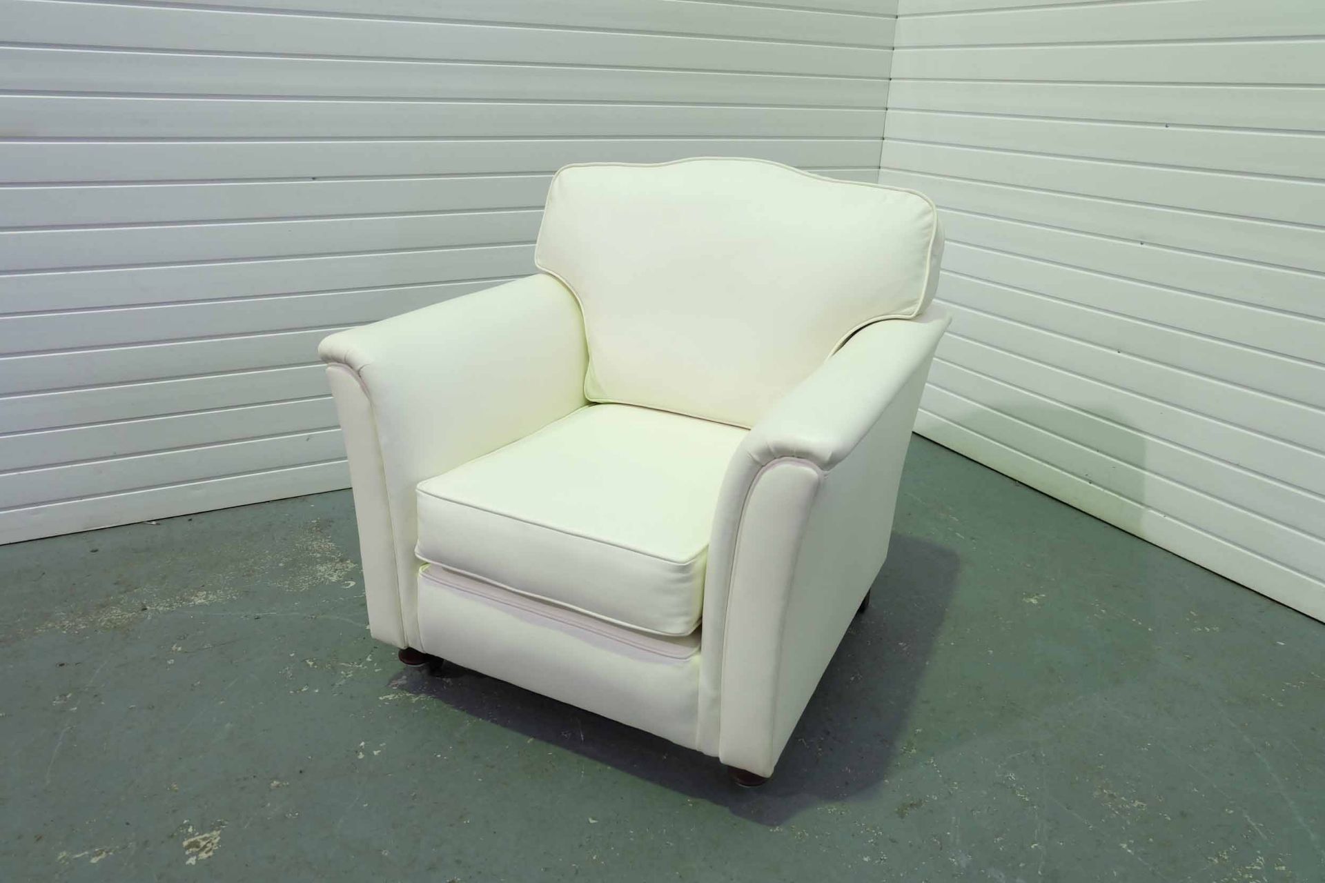 Steed Upholstery 'Exeter' Range Fully Handmade All Leather Chair. With Castor Wheels to the Front of