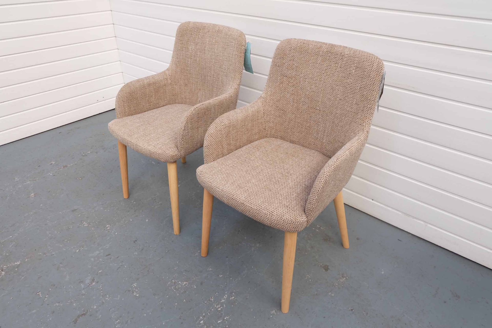 Pair of Furniture Link Upholstered Chairs. Fitted With Wooden Legs. - Image 2 of 4