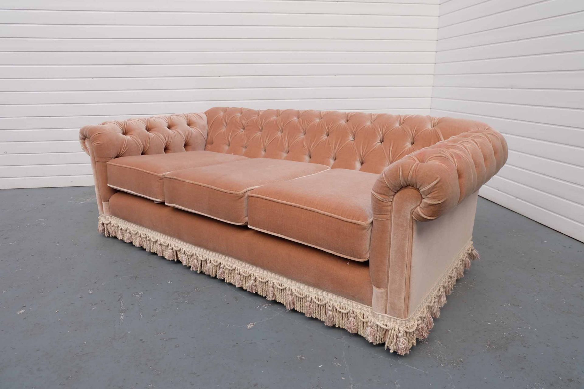 Chesterfield 3 Seater Sofa. With Tassel Trim. - Image 2 of 4