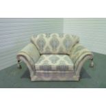 Steed Upholstery 'Kedleston' Range Fully Handmade Large 1.5 Seater Chair. With Valance & Arm Throws.