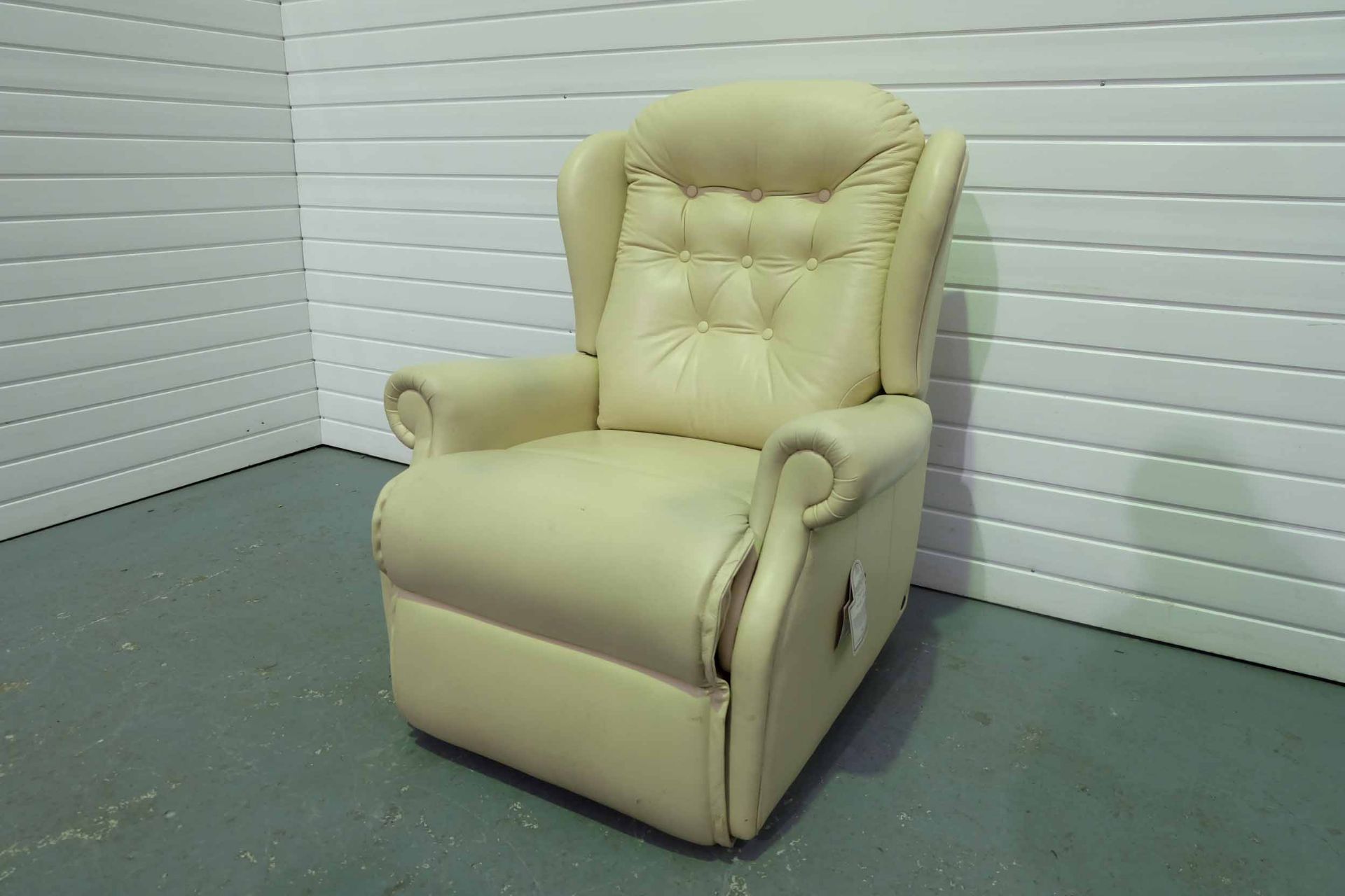 Sherbourne 'Lynton' Range Manual Recliner Arm Chair. In Manhattan Cream Leather.