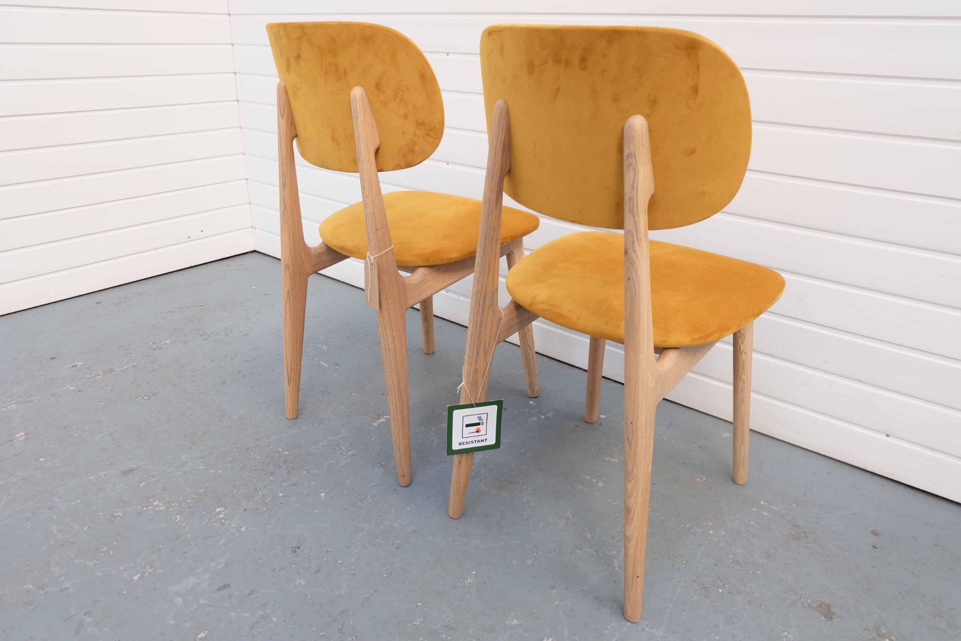 Pair of Carton Furniture 'Bari' Dining Chairs. Upholstered Seat and Back in Mustard Velvet. - Image 6 of 6