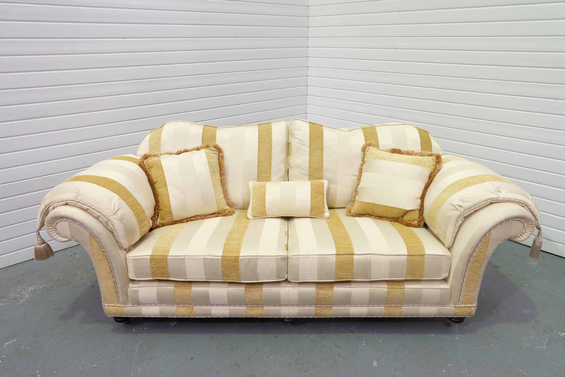 Steed Upholstery 'Keddleston' Range Fully Handmade 3 Seater Sofa. With Castor Wheels to the Front of