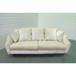 Steed Upholstery 'Hockley' Range Fully Handmade 2 Seater Sofa. With Castor Wheels to the Front of