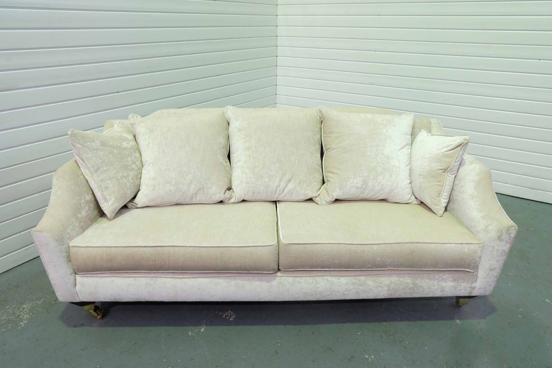 Steed Upholstery 'Hockley' Range Fully Handmade 2 Seater Sofa. With Castor Wheels to the Front of