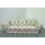Steed Upholstery 'Kedleston' Range Fully Handmade Large 3 Seater Sofa. With Valance & Arm Throws.