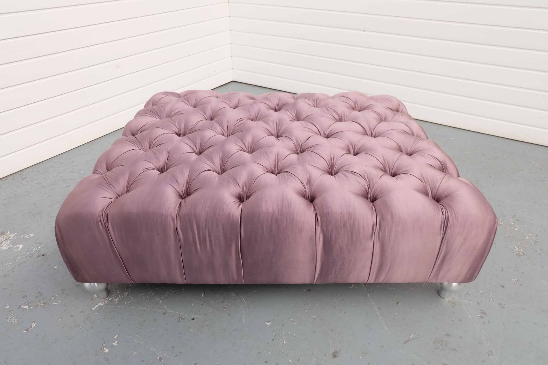 Handmade Banquet Square Button Top Footstool.