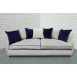 Steed Upholstery 'Hockley' Range Fully Handmade Scatter Back Snuggler Sofa. Includes 7 Scatter Cushi