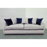 Steed Upholstery 'Hockley' Range Fully Handmade Scatter Back Snuggler Sofa. Includes 7 Scatter Cushi