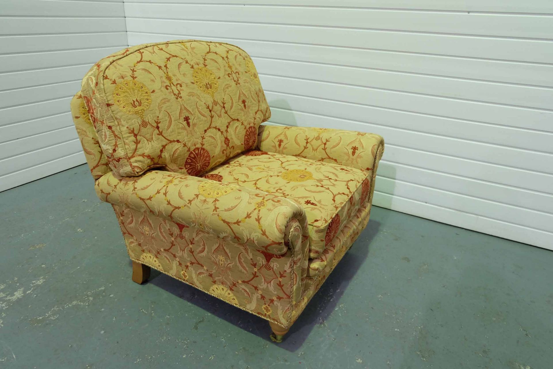 Steed Upholstery 'Lincoln' Range Fully Handmade Chair. Castor Wheels to the Front of the Chair. In - Image 3 of 4