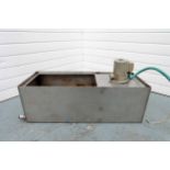 Stainless Steel Coolant Tank With 3 Phase Pump. Size 800mm x 300mm x 275mm High.