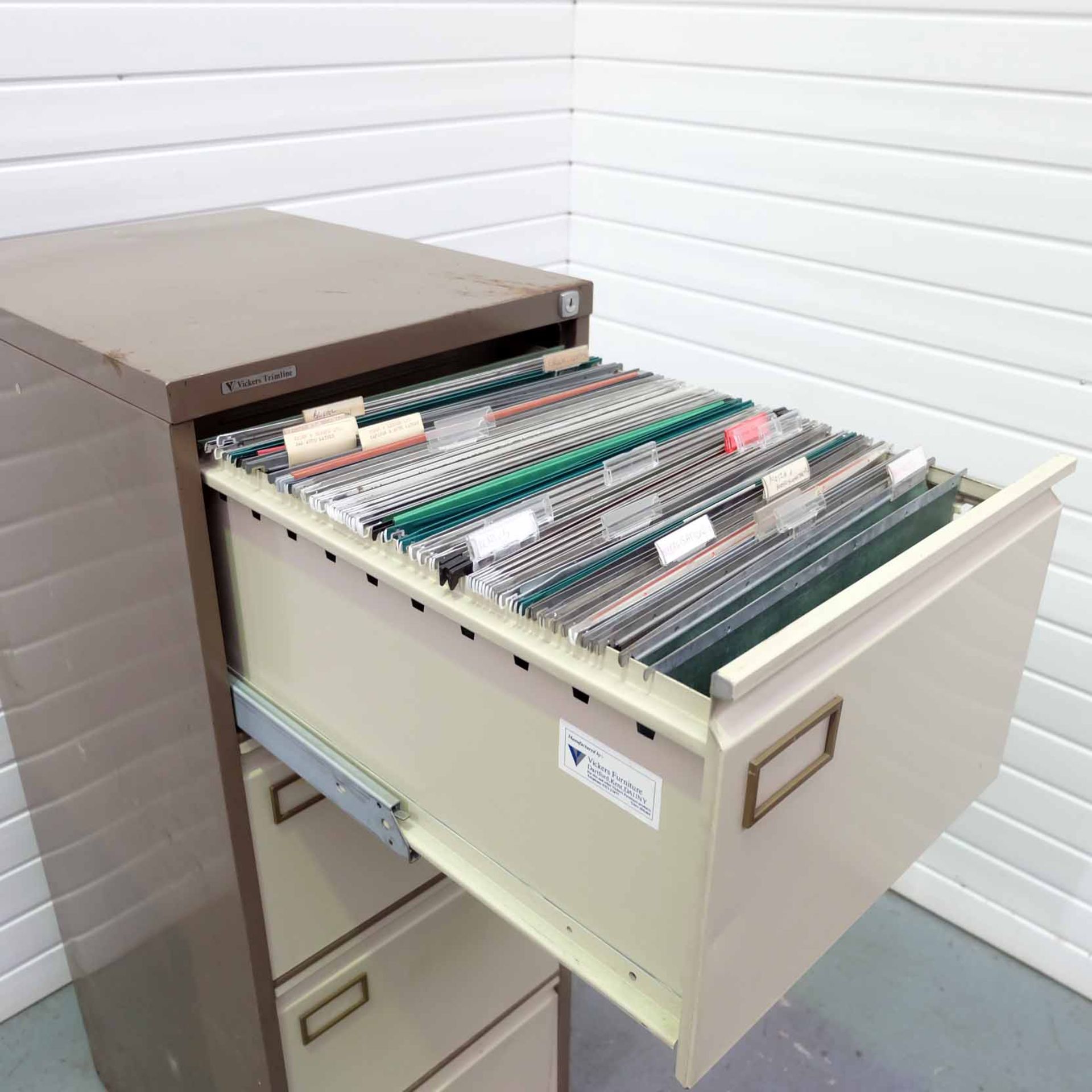 Vickers Trimline 4 Drawer Steel Filing Cabinet. Size 470mm x 620mm. Height 1320mm. - Image 3 of 4