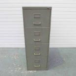 4 Drawer Steel Filing Cabinet. Size 460mm x 620mm. Height 1320mm.