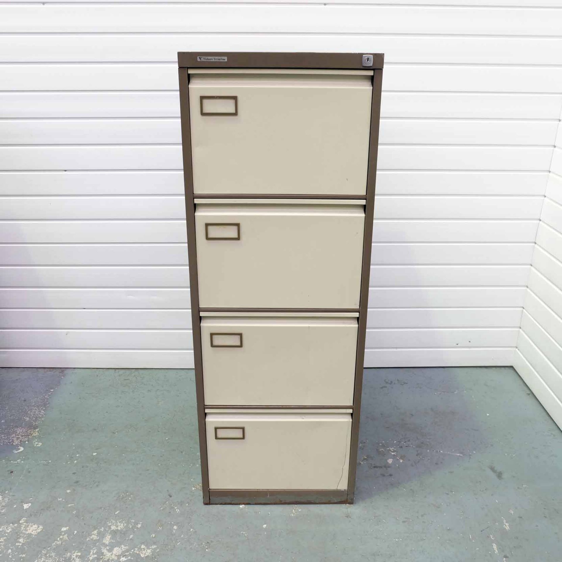 Vickers Trimline 4 Drawer Steel Filing Cabinet. Size 470mm x 620mm. Height 1320mm.