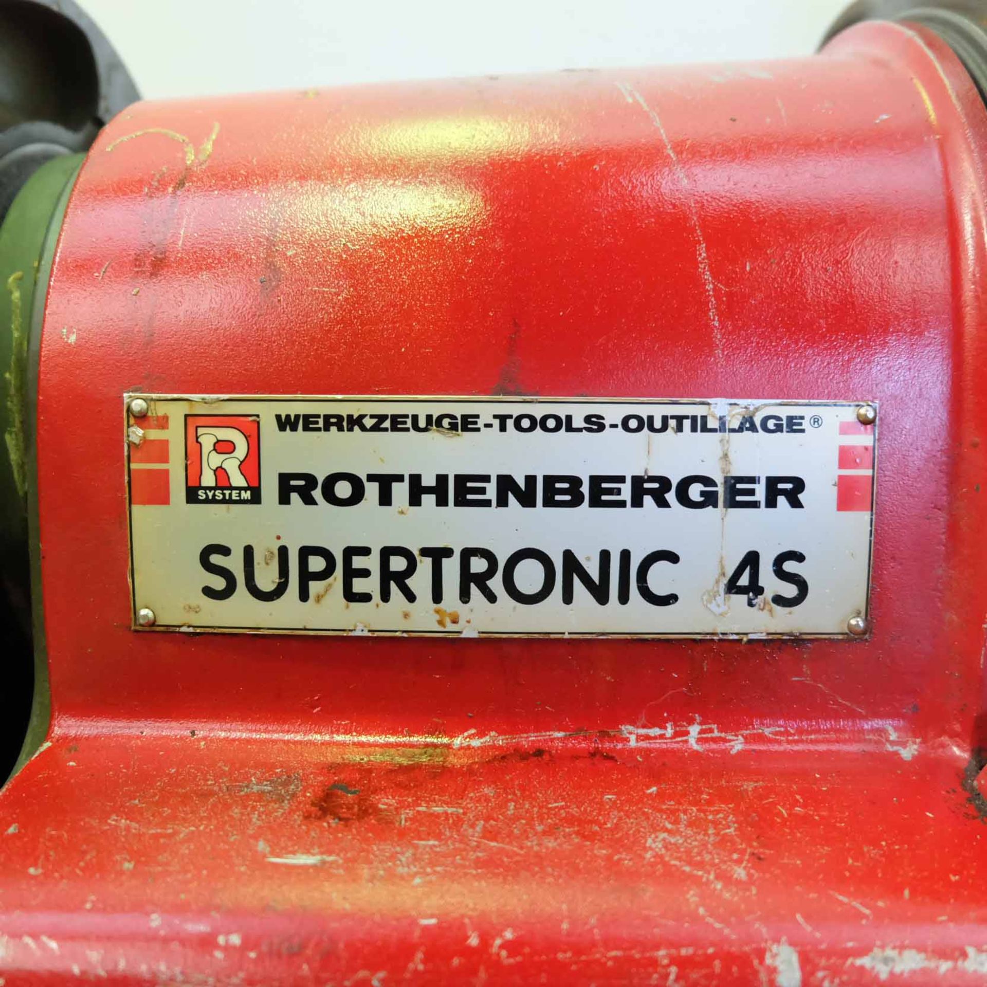 Rothenberger Supertronic 4S Pipe Threading Machine. Capacity 1/2" - 4". Input 110 Volt. With Foot Co - Image 3 of 14