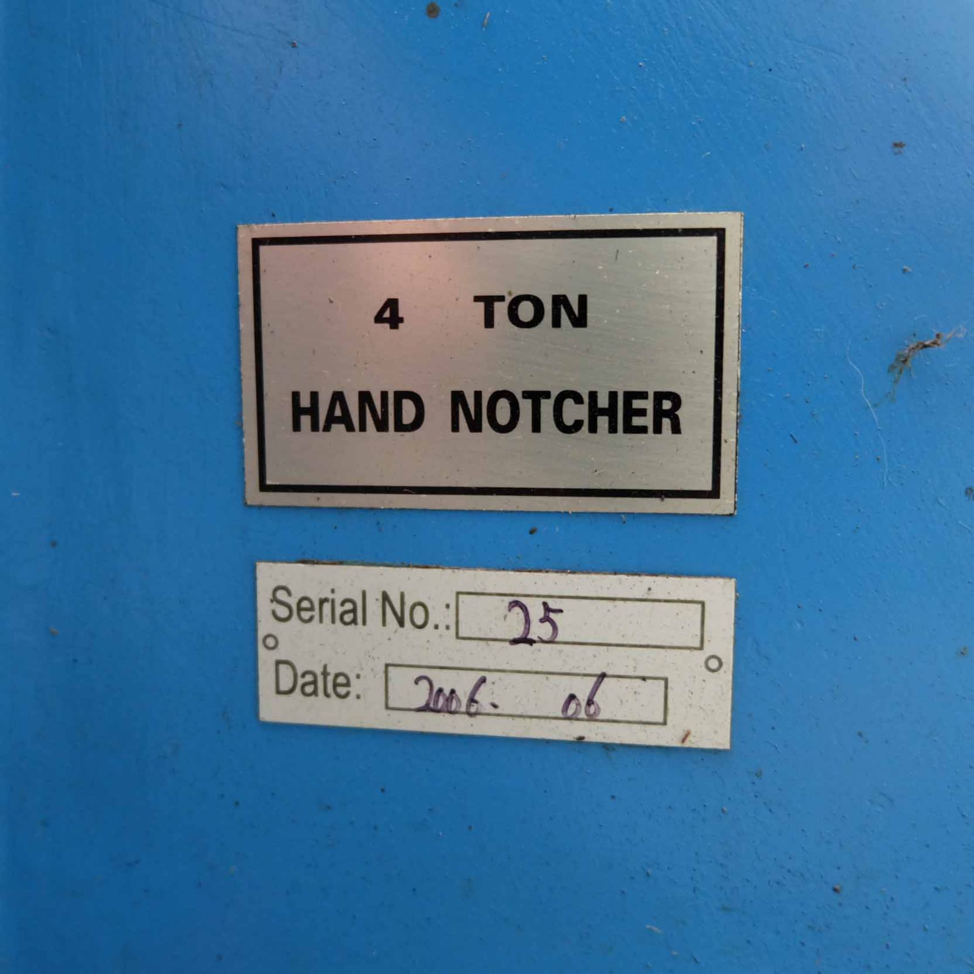 Chester U.K. Bench Top Corner Notcher. 4 Ton Hand Notcher. Blade Length 150mm. Year 2006. - Image 6 of 8
