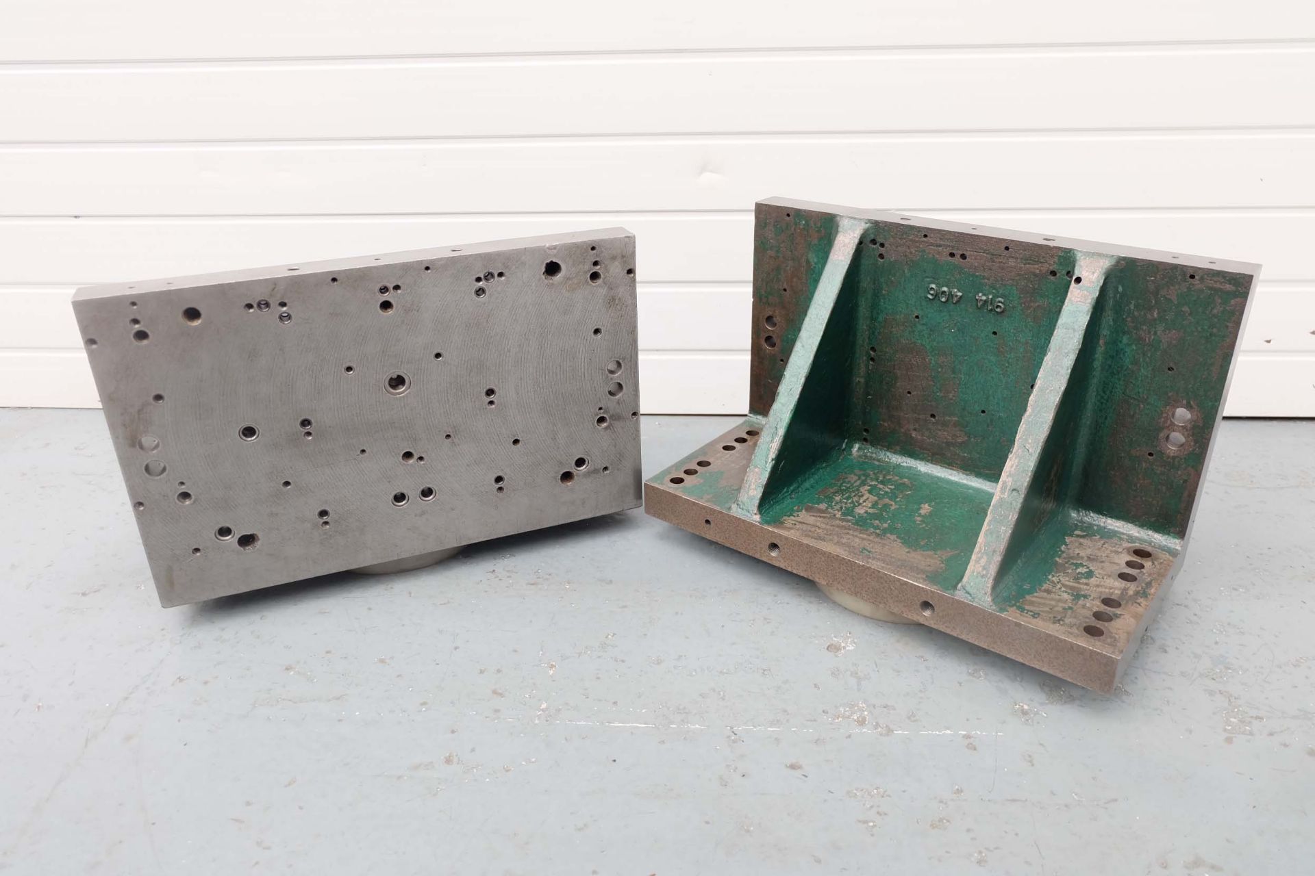 Pair of Cast Iron Angle Plates. Size Each 505 x 315 x 250mm. Thickness 40mm.