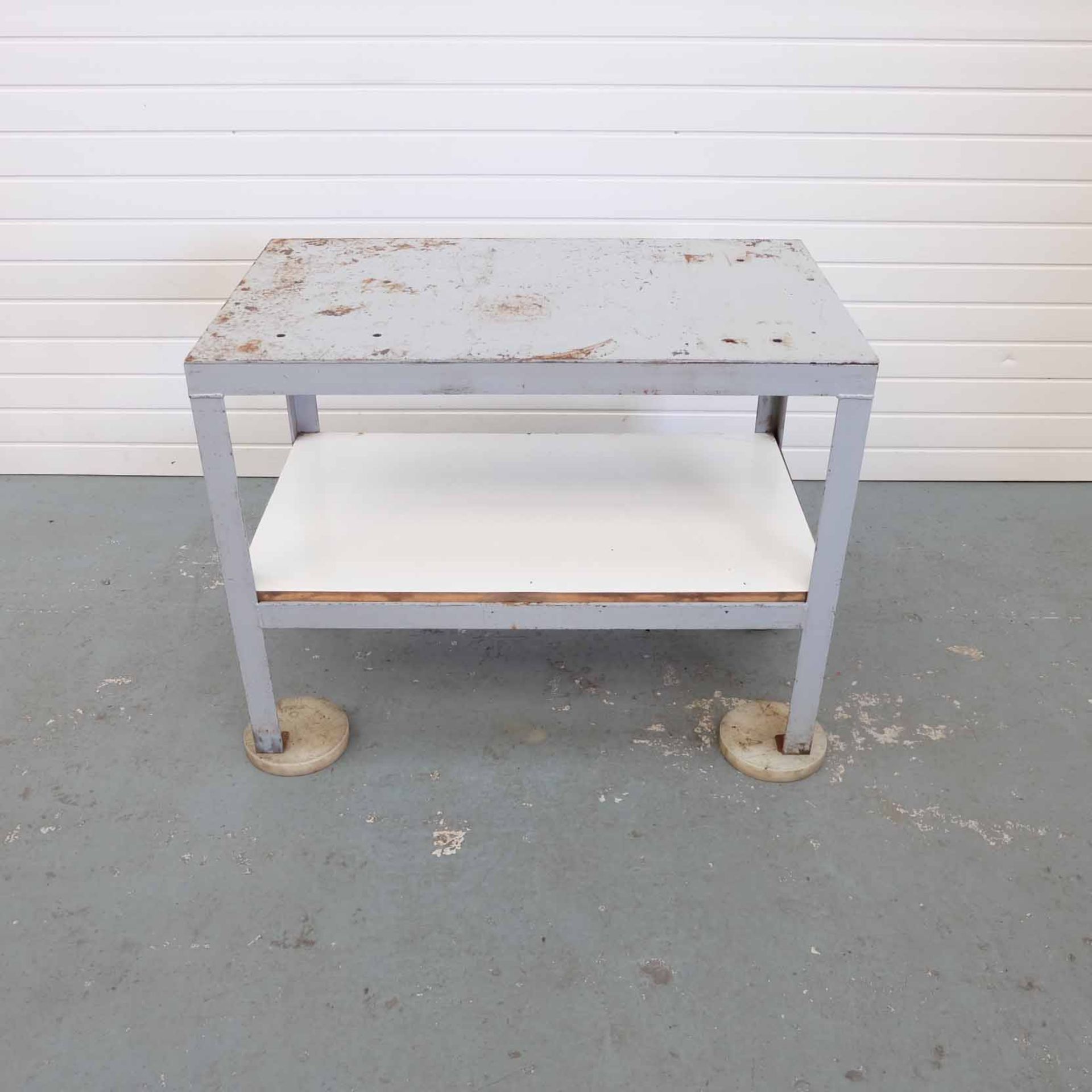 Steel Table. Size 1000mm x 590mm x 755mm High.