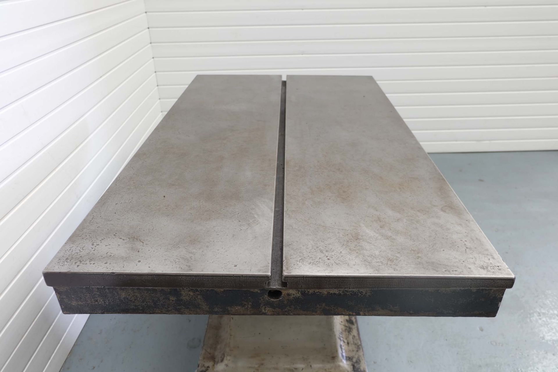 Cast Iron Surface Table With Tee Slot. Size 54" x 32". Surface Height 34". - Image 4 of 5