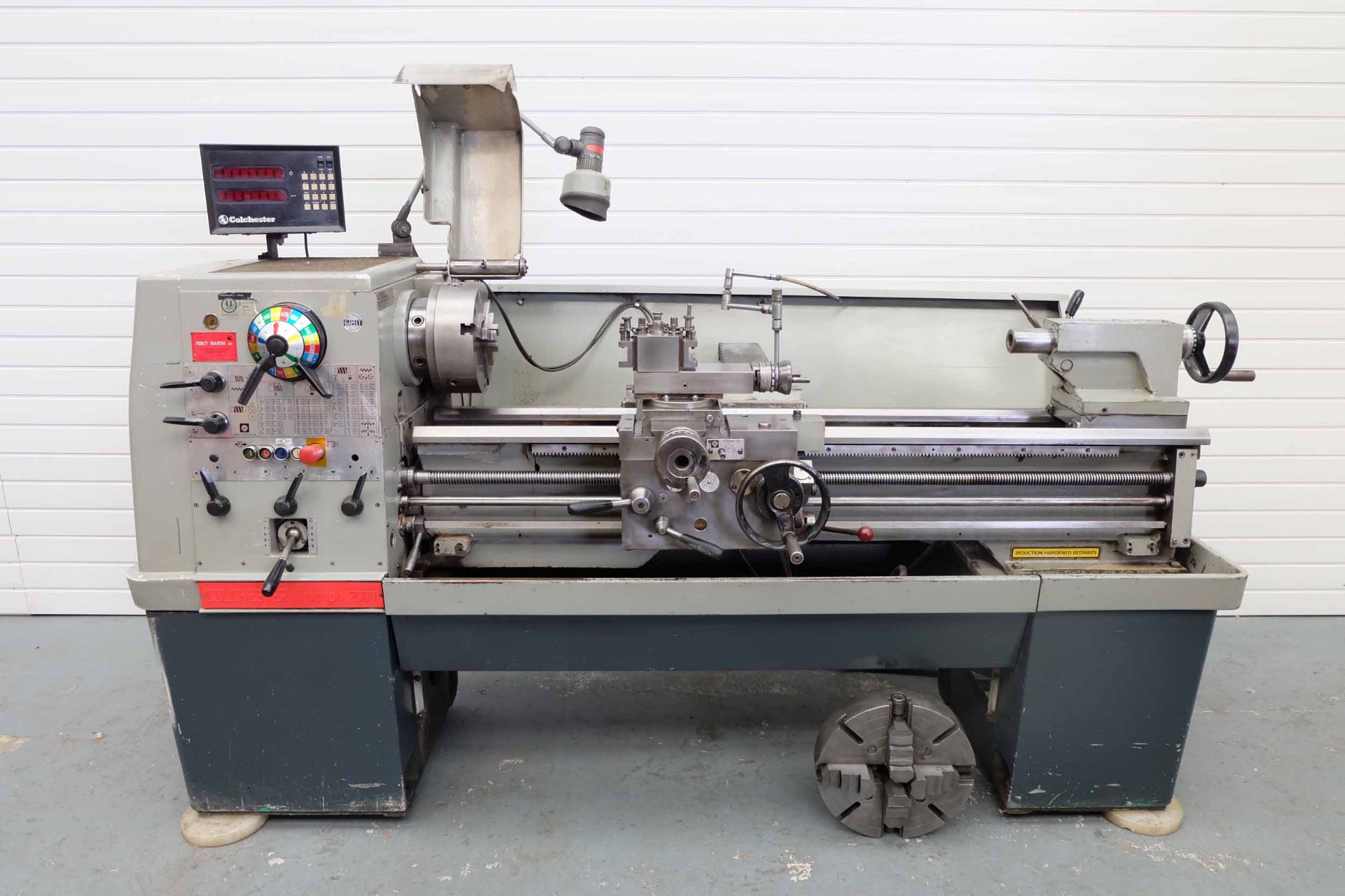 Colchester Triumph 2000 Gap Bed Centre Lathe. Admits Between Centres 50". Swing Over Bed 15 1/4". Sw