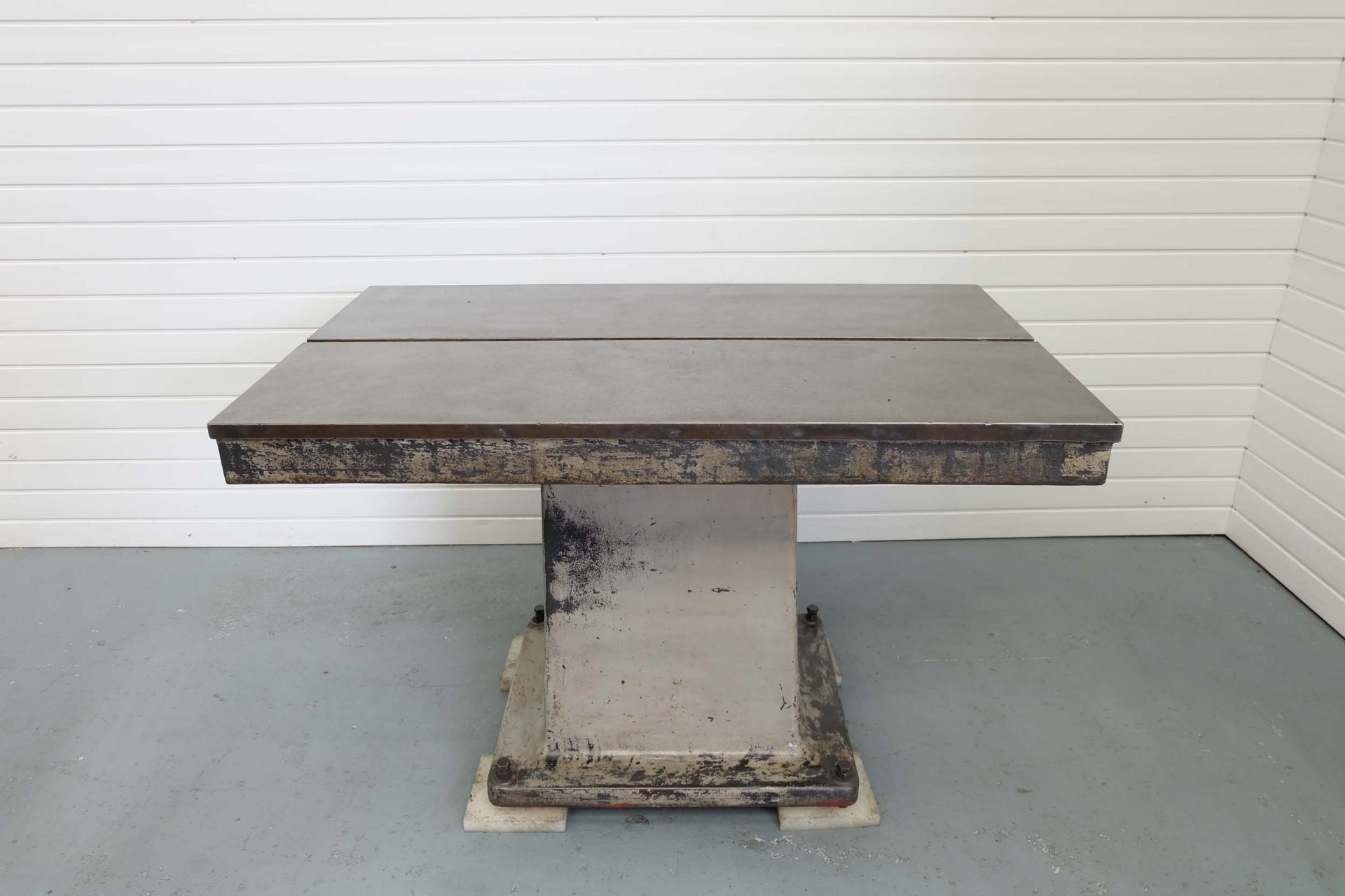 Cast Iron Surface Table With Tee Slot. Size 54" x 32". Surface Height 34".