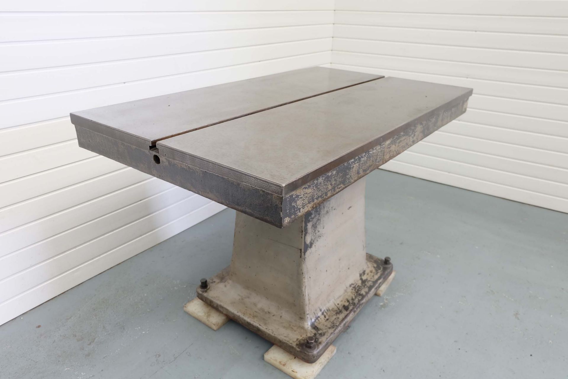 Cast Iron Surface Table With Tee Slot. Size 54" x 32". Surface Height 34". - Image 3 of 5