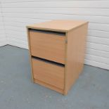 Wooden Filing Cabinet With 2 Drawers.