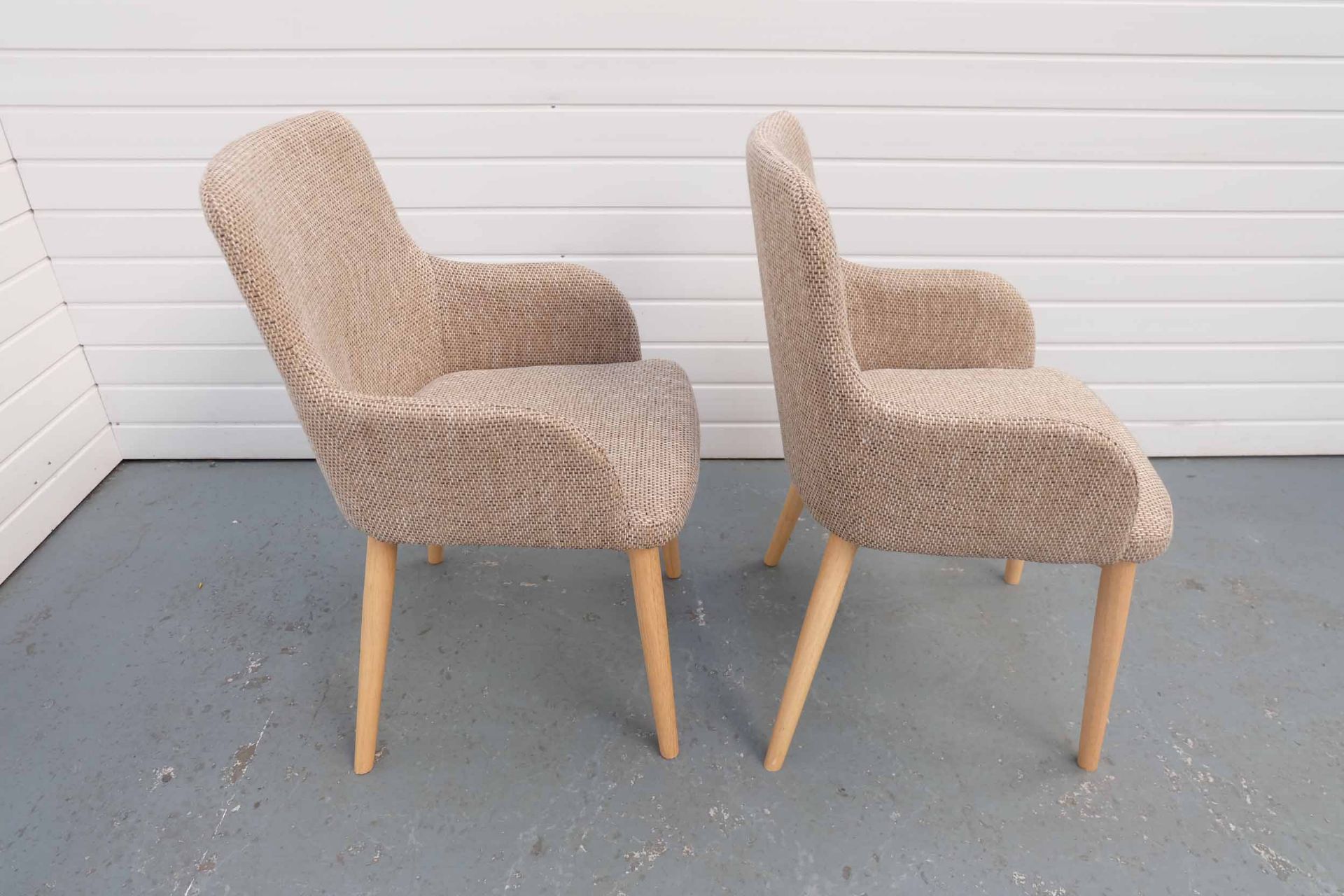 Pair of Furniture Link Upholstered Chairs. Fitted With Wooden Legs. - Image 3 of 4