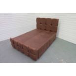 Upholstered Divan Style Bed Base & Headboard. Size Double.