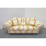 Steed Upholstery 'Keddleston' Range Fully Handmade 3 Seater Sofa. With Castor Wheels to the Front of