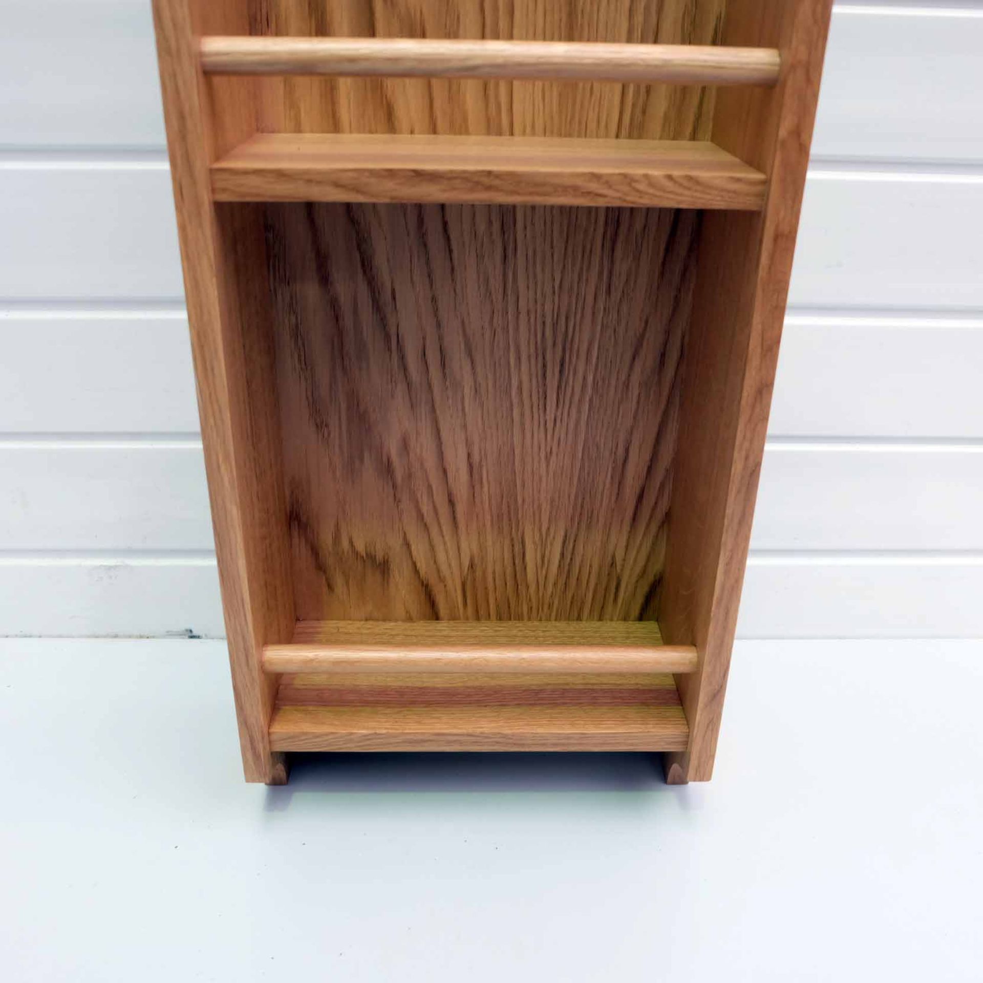 Solid Wood Spice Rack. Size 280mm W x 130mm D x 900mm H. 3 x Shelves. - Image 3 of 5